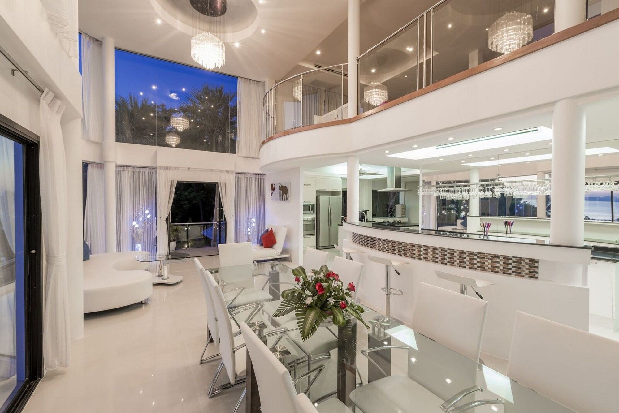 Villa White Stone - Luxurious Sunset View 4 Bed Pool Nathon