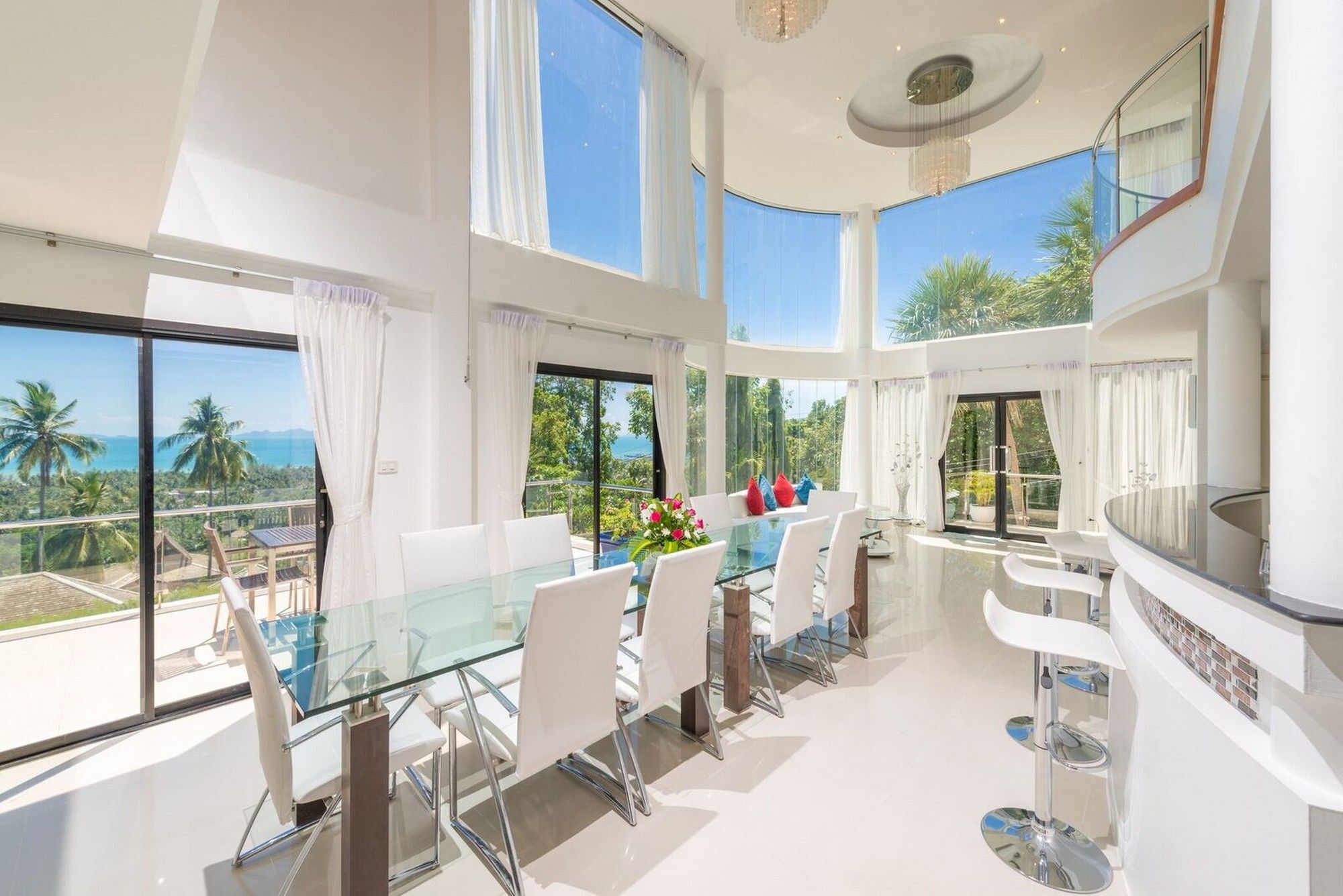 Villa White Stone - Luxurious Sunset View 4 Bed Pool Nathon