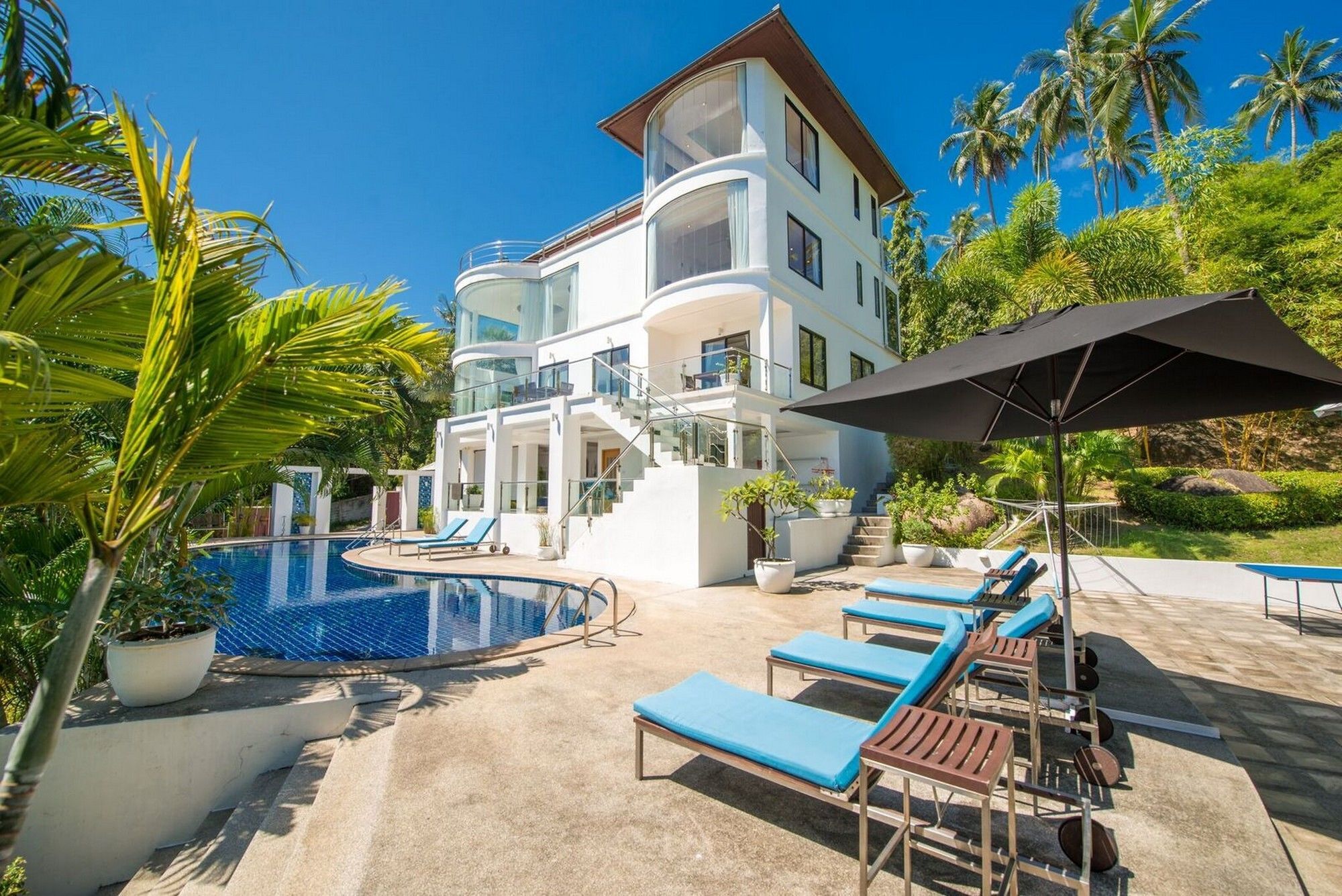 Villa White Stone - Luxurious Sunset View 4 Bed Pool