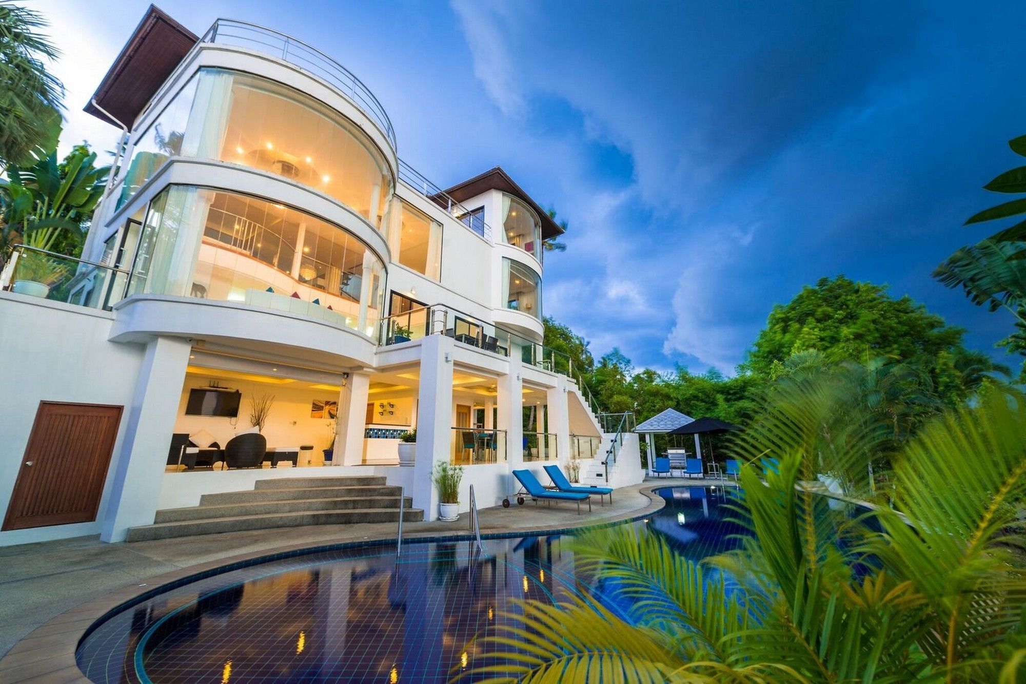 Villa White Stone - Luxurious Sunset View 4 Bed Pool *