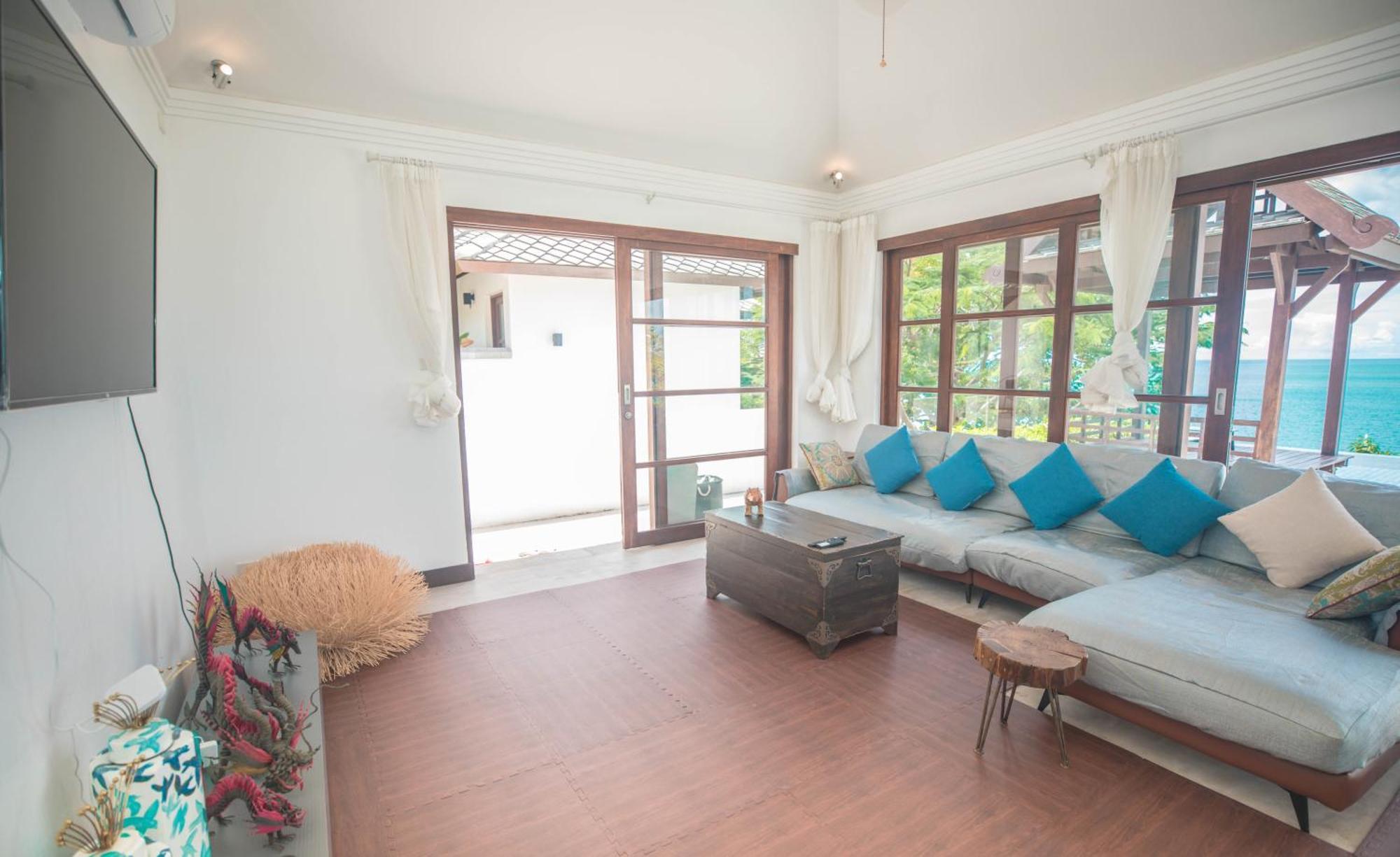 蓝星海边一线海景五卧室度假风别墅 Villa Koh Samui